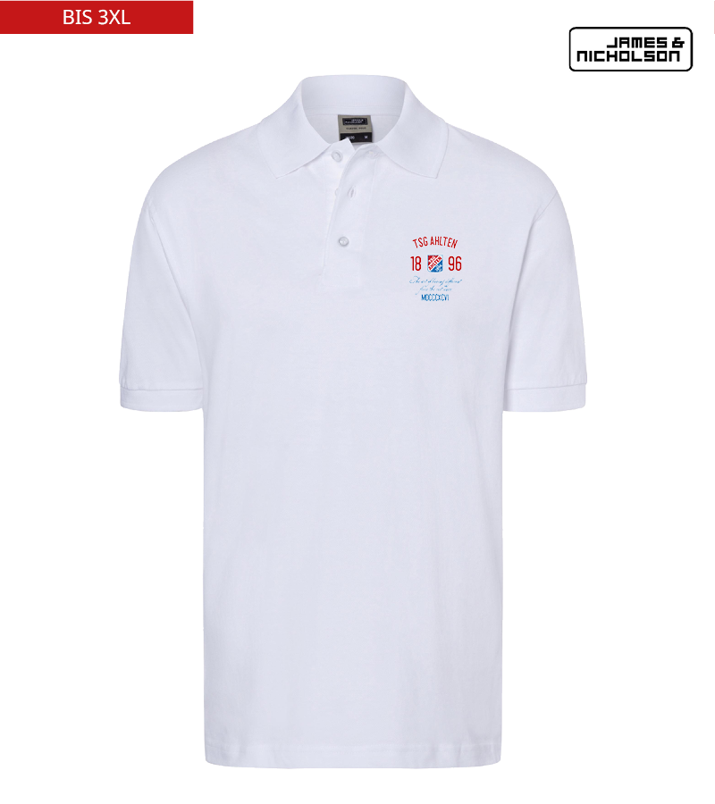 J+N Herren Polo-Shirt White "Isack"